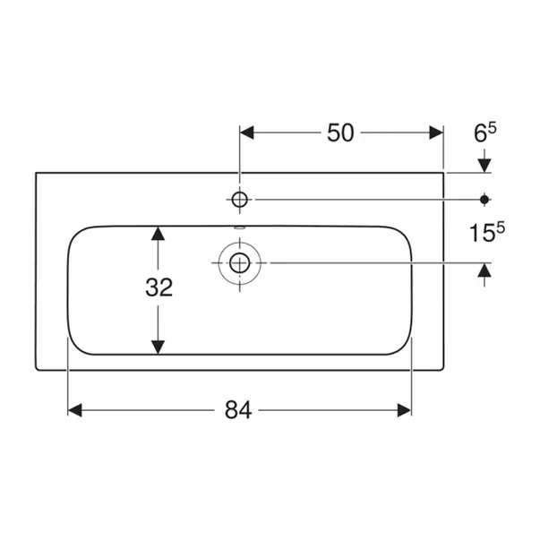 Lavoar pe mobilier Geberit Modo alb lucios 100 cm [5]