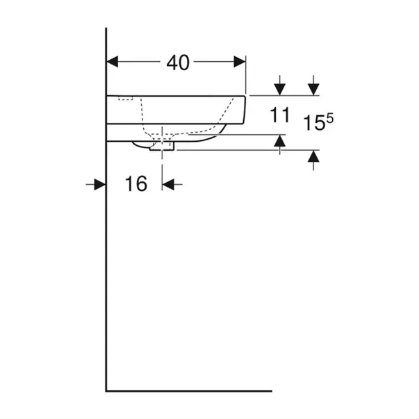 Lavoar pe mobilier Geberit Modo alb lucios 50 cm [7]