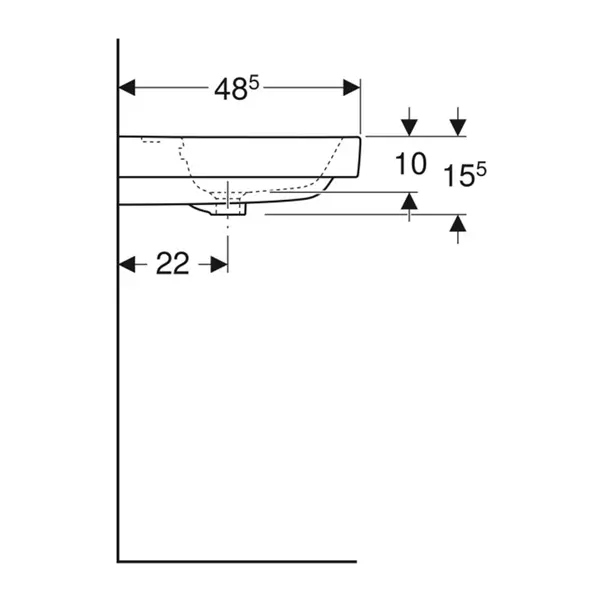 Lavoar pe mobilier Geberit Modo alb lucios 80 cm [7]