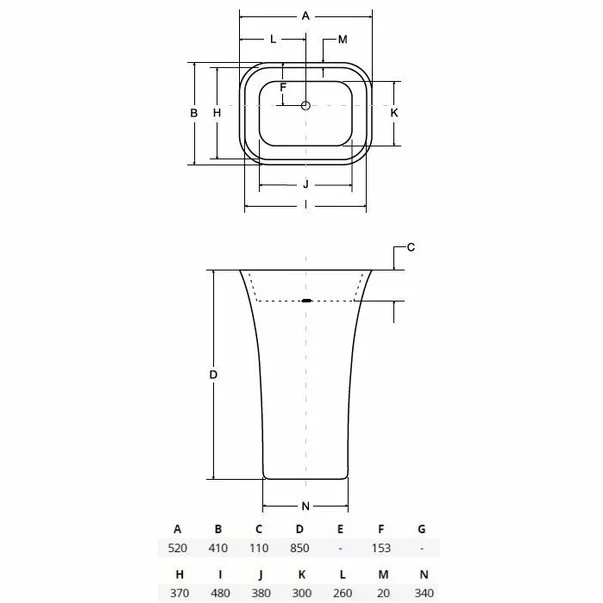 Lavoar pe pardoseala Besco Assos negru cu alb 50x40 cm [1]