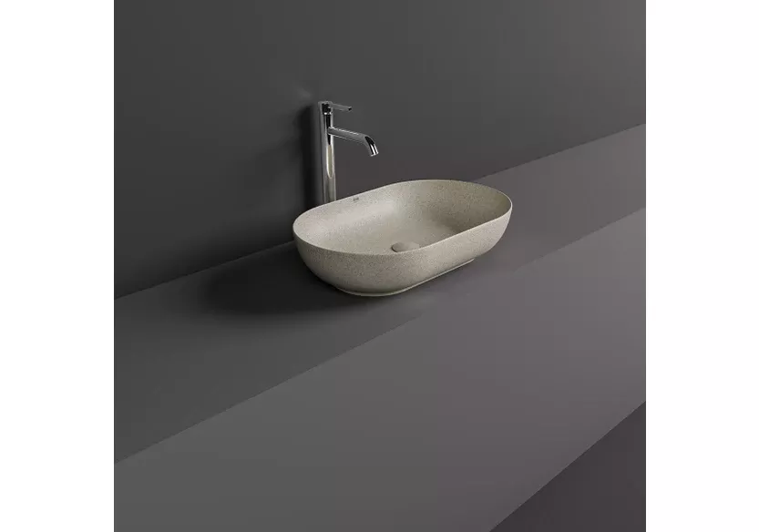 Lavoare pe blat - Lavoar Rak Ceramics Batu, pe blat, 55 x 35 cm, mat, bej, BATCT5500621A