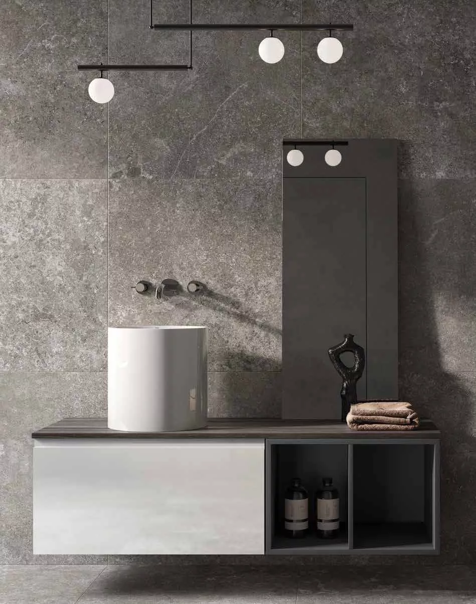 Lavoar Rak Ceramics Petit, pe blat, 36 cm, alb, PETCT13400AWHA [2]