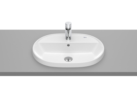 Baie - Lavoar Roca A3270Y6000, 550 mm, 400 mm, 160 mm, 1 cuve, 1 nr orificii baterie, suprafata antiaderent, Alb
