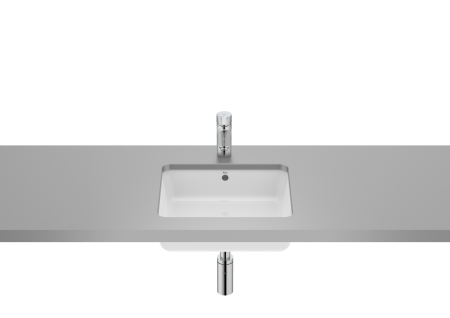 Baie - Lavoar Roca A3270YE000, 400 mm, 350 mm, 160 mm, 1 cuve, suprafata antiaderent, sub blat, fara nr orificii baterie, Alb