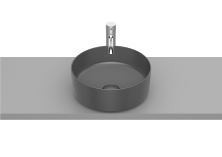 Baie - Lavoar Roca A327523640, 370 mm, 140 mm, 1 cuve, suprafata antiaderent, pe blat, fara nr orificii baterie, Antracit