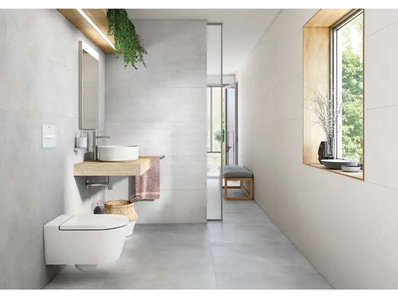 Lavoar Roca A327523650, 370 mm, 140 mm, 1 cuve, suprafata antiaderent, pe blat, fara nr orificii baterie, Bej [4]