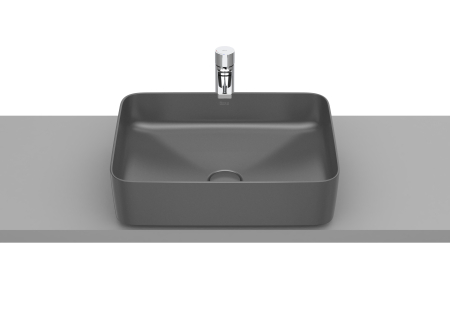 Baie - Lavoar Roca A327530640, 500 mm, 370 mm, 140 mm, 1 cuve, suprafata antiaderent, pe blat, interior zona montaj, Antracit
