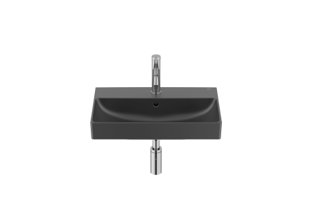 Baie - Lavoar Roca A327683080, Ona, montaj pe perete, preaplin, zona montaj interior, elemente fixare ascunse, negru