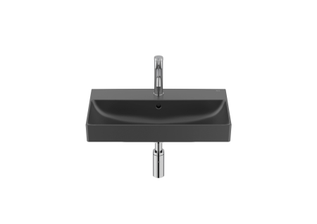 Baie - Lavoar Roca A327684080, Ona, montaj pe perete, preaplin, zona montaj interior, elemente fixare ascunse, negru