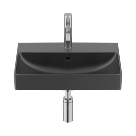 Baie - Lavoar Roca A32768E080, Ona, montaj pe perete, preaplin, zona montaj interior, elemente fixare ascunse, negru
