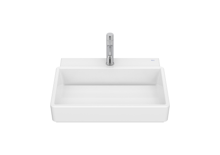Baie - Lavoar Roca A327693000, 550 mm, 430 mm, 155 mm, 1 cuve, 1 nr orificii baterie, pe perete, interior zona montaj, Alb