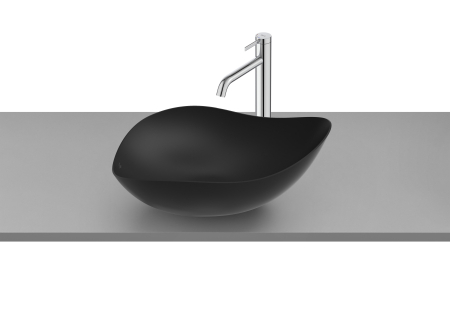 Baie - Lavoar Roca A327A13080, 550 mm, 380 mm, 180 mm, 1 cuve, suprafata antiaderent, pe blat, fara nr orificii baterie, Negru