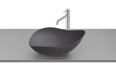 Baie - Lavoar Roca A327A13640, 550 mm, 380 mm, 180 mm, 1 cuve, suprafata antiaderent, pe blat, interior zona montaj, Antracit