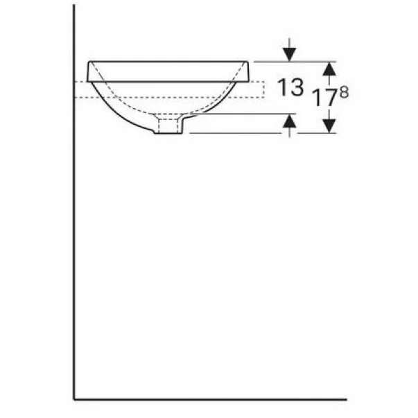 Lavoar semiincastrat Geberit Variform rotund cu preaplin 40 cm [2]