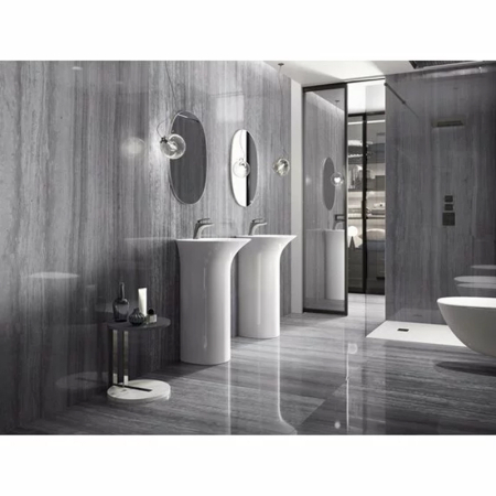 Lavoar stativ Rak, Sensation, fără orificiu pentru baterie, alb, 55 x 46 cm [2]