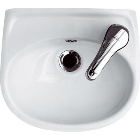 Lavoare - Lavoar suspendat alb 35 cm, asimetric, Cersanit Roma