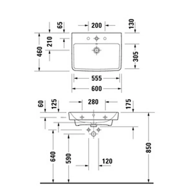 Lavoar suspendat alb Duravit No.1 60 cm [1]