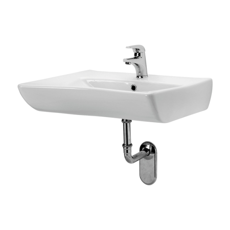 Baie - Lavoar suspendat Cersanit, Etiuda, destinat persoanelor cu dificultati locomotorii, 65 cm, alb