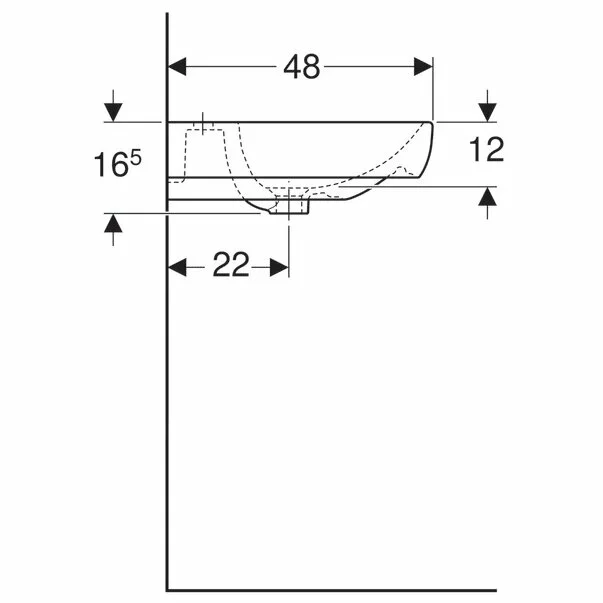 Lavoar suspendat Geberit Smyle 60 cm [4]