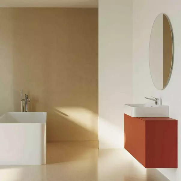 Lavoar suspendat Ideal Standard Atelier Conca 80 cm alb lucios cu orificiu preaplin [11]