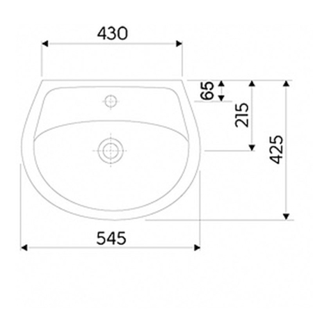 Lavoar suspendat Kolo, Idol, 55 cm, alb [1]