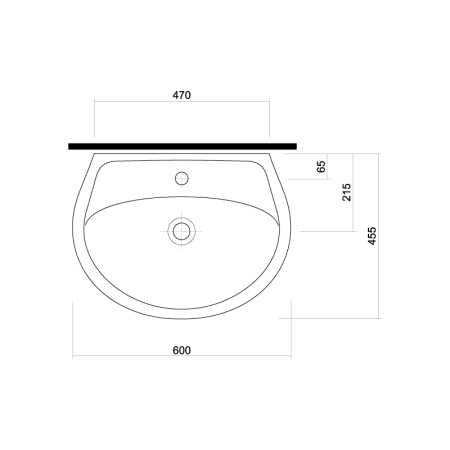 Lavoar suspendat, Kolo, Idol, 60 cm, alb [1]