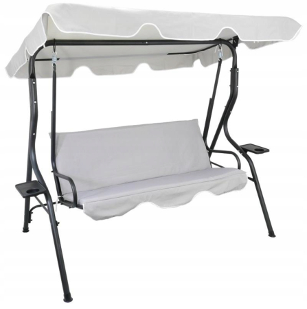 Gradina & balcon - Leagan balansoar gradina Sersimo Cosenza, 3 locuri, 220kg, gri deschis