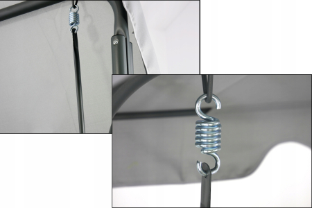 Leagan balansoar gradina Sersimo Cosenza, 3 locuri, 220kg, gri deschis [10]