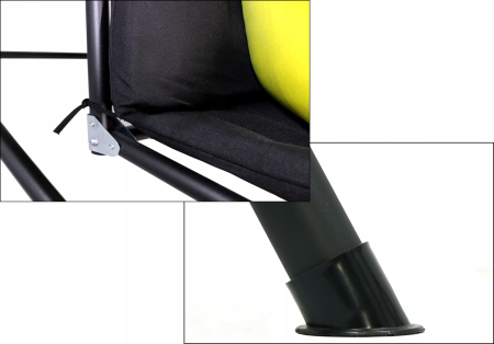 Leagan balansoar gradina Sersimo Trieste, 3 locuri, 220kg, negru [1]