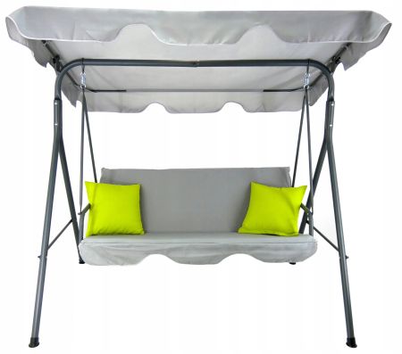 Leagan balansoar gradina Sersimo Vicenza, 3 locuri, 220kg, gri [1]