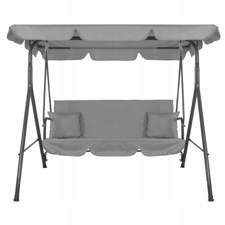 Gradina & balcon - Leagan Balansoar Sersimo Luna GS13S cu Pernite pentru Terasa sau Gradina, 3 locuri, 220kg, gri
