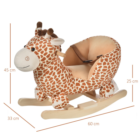  Leagan din lemn in forma de girafa, 60x33x45 cm [2]
