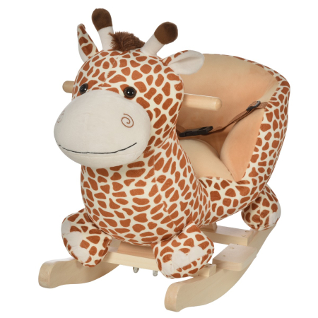 Jucarii si accesorii -  Leagan din lemn in forma de girafa, 60x33x45 cm