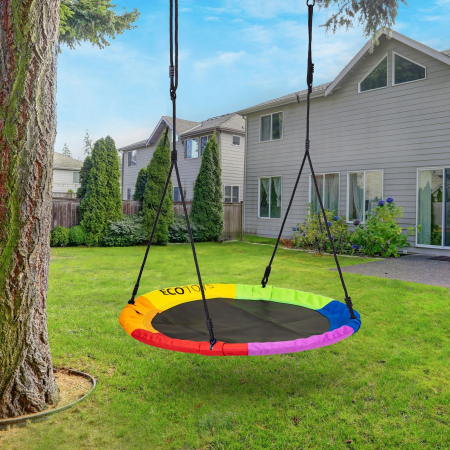 Leagan gradina tip cuib, diametru 100 cm, reglabil pe inaltime, maxim 150 kg, multicolor [1]