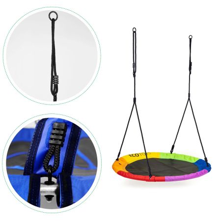 Leagan gradina tip cuib, diametru 100 cm, reglabil pe inaltime, maxim 150 kg, multicolor [3]