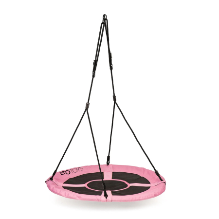 Leagan gradina tip cuib, diametru 100 cm, reglabil pe inaltime, maxim 150 kg, roz [2]