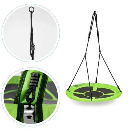 Leagan gradina tip cuib, diametru 100 cm, reglabil pe inaltime, maxim 150 kg, verde [1]