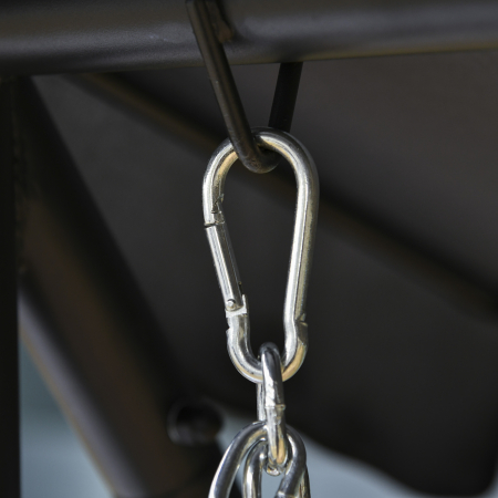  Leagan Suspendat cu 3 Locuri din Lemn pentru Gradina sau Terasa [8]