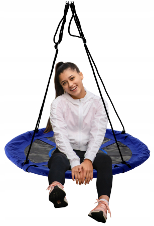 Leagan tip cuib Sersimo G-Line, 100cm, inaltime reglabila, 150 kg, Albastru Negru [2]