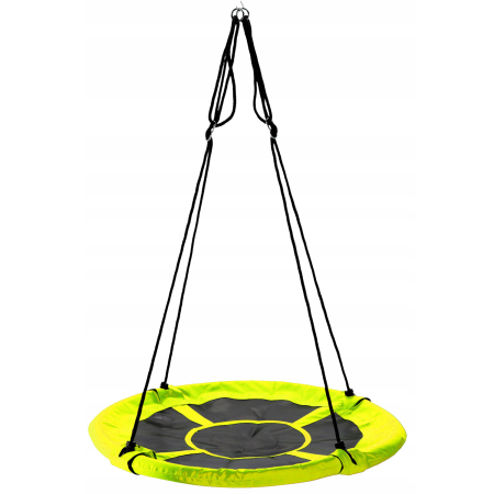 Balansoare si leagane de gradina - Leagan tip cuib Sersimo G-Line, 100cm, inaltime reglabila, 150 kg, Galben Negru