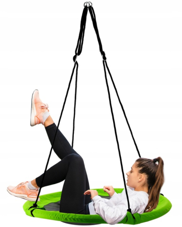 Leagan tip cuib Sersimo G-Line, 100cm, inaltime reglabila, 150 kg, Galben Negru [1]