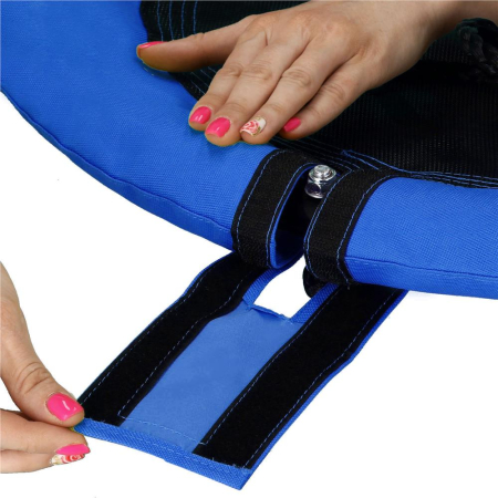 Leagan tip cuib Sersimo NS24, diametru 110cm, inaltime reglabila, pentru exterior, sarcina 150 kg, Albastru Negru [18]