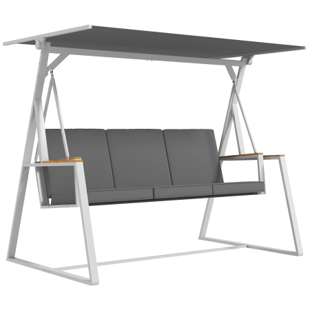 Gradina & balcon -  Leagan tip scaun pentru terasa cu 3 locuri, Gri