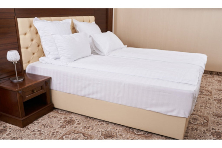 Textile & Saltele - Lenjerie Brius Damasc Alb, Bumbac 100%, Fata Perna 50 x70 cm, Lenjerie 2 Pers Damasc Alb bumbac 100% 1 buc