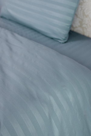Lenjerie Brius Damasc Microsatinat, Color, 160x230, Calitate Premium, Albastru [1]