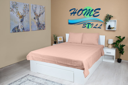 Lenjerie Brius de Vara Pike 2 Persoane, 100% Bumbac, 160x200, Calitate Premium, Roz [1]