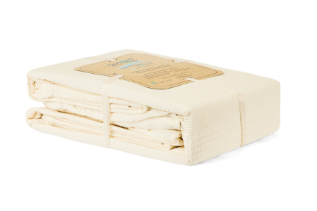 Lenjerii de pat - Lenjerie Brius de Vara Pike 2 Persoane, 100% Bumbac, 160x200, Calitate Premium, Crem