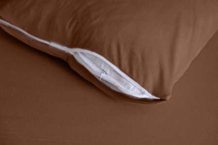 Lenjerie Brius de Vara Pike 2 Persoane, 100% Bumbac, 160x200, Calitate Premium, Maro [2]