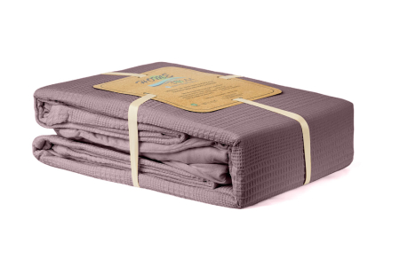 Lenjerii de pat - Lenjerie Brius de Vara Pike 2 Persoane, 100% Bumbac, 160x200, Calitate Premium, Mov