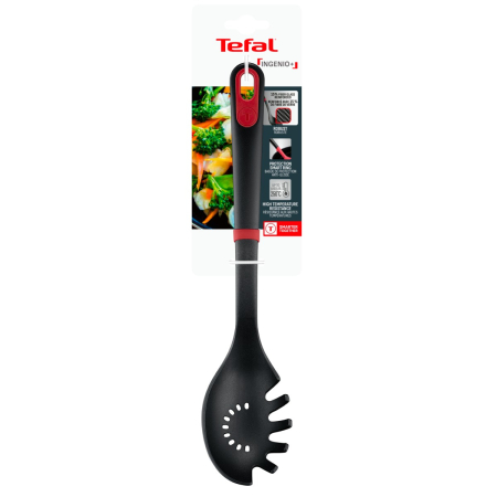 Lingura pentru paste Tefal Ingenio+ K1980234, plastic, rezistenta la temperaturi inalte, compatibilitate cu masina de spalat vase, negru & rosu [10]